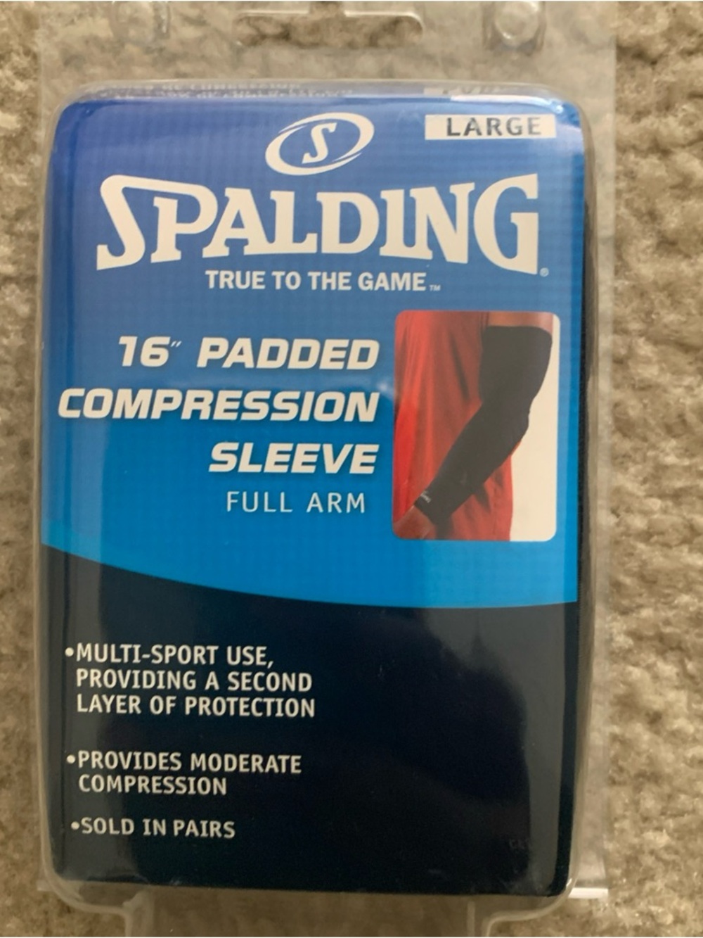 Spalding Black Compression Sleeve - Full Arm
